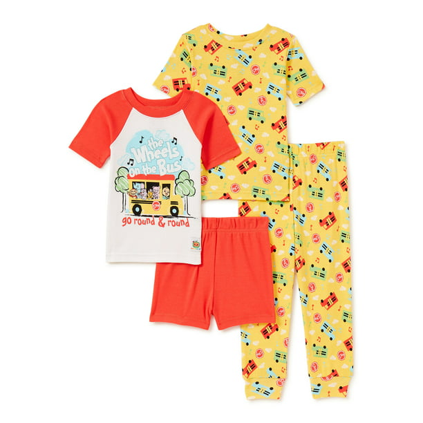 boy cotton short-sleeved pajamas set Summer sleepwear Home Outdoor wear 2T-7T